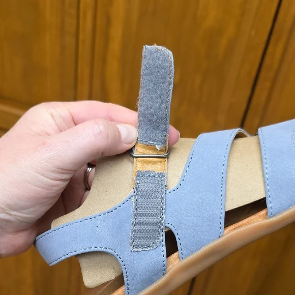 BOC by Born Hollyn Adjustable Strap Footbed Comfort Sandals Light Blue - Picture 7 of 12